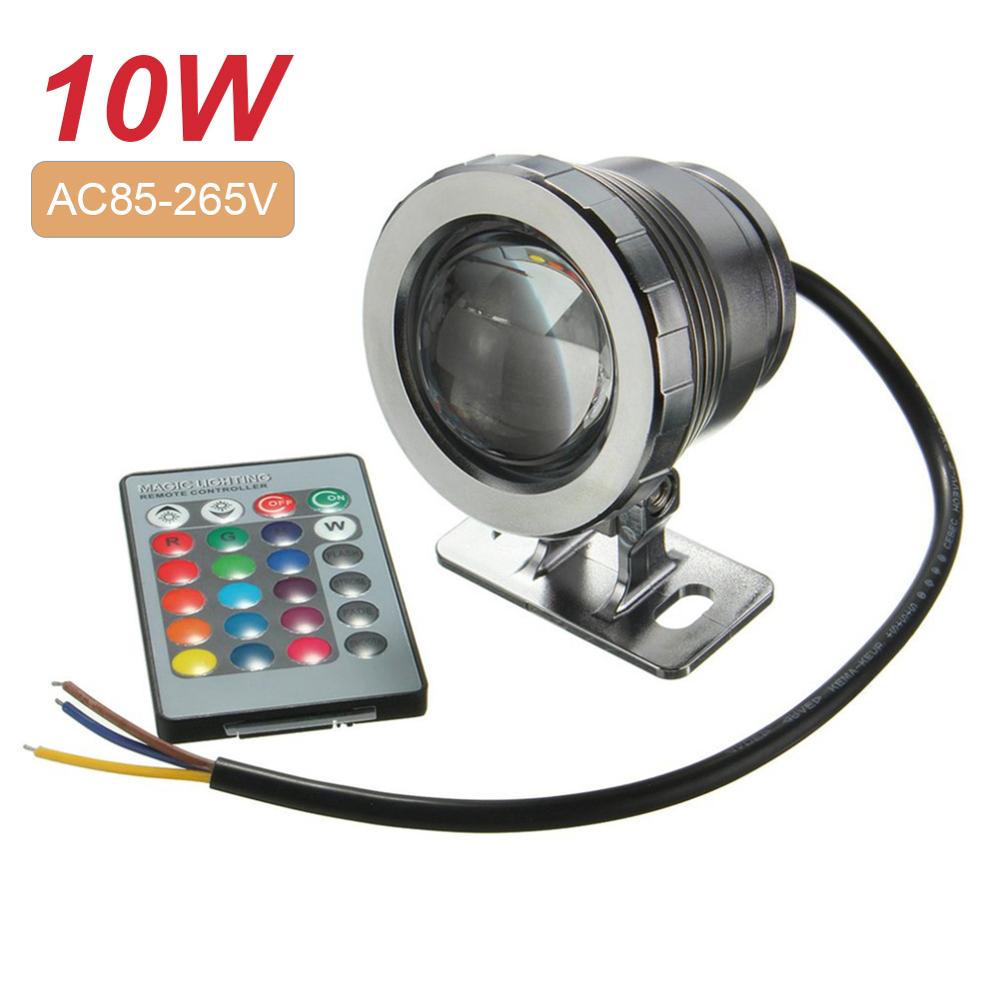 5W/10W RGB Led Unterwasser Licht Wasserdicht IP65 Brunnen Pool Teiche Aquarium Tank Lampe 16 farbe + fernbedienung Spot Lichter: 08