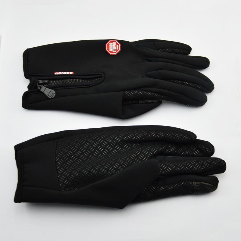 Motorfiets Windstopper Touch Screen Handschoenen Mannen & Vrouwen & Kids Winter Handschoenen Winddicht Waterdichte Handschoenen Zwart