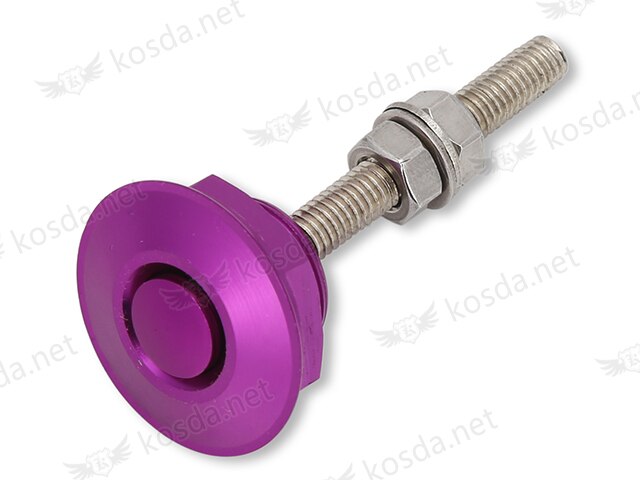 Universal Aluminum Push Button Car Quick Release Latch Hood Pin Lock Clip Kit: Lavender