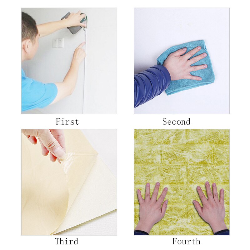 3D Imitatie Baksteen Muurstickers zelfklevende Panel Decal Zelfklevende Behang Zachte Pack Keuken Woonkamer Achtergrond decor