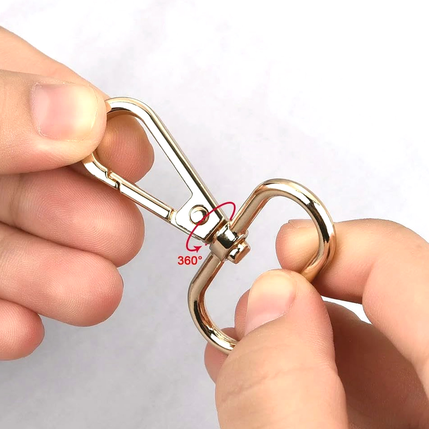5 stks Draaibare Sluitingen, Ovale Ring Karabijn Klauw Metalen Push Gate Karabijnhaak voor Portemonnee Sleutelhanger Riem