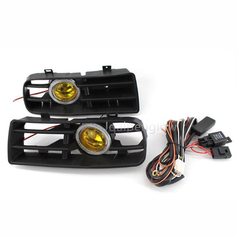 Voorbumper Grille Rijden Fog Lamp Licht Voor Vw Golf MK4 1997 1998 1999 2000 2001 2002 2003 2004 2005 2006: YELLOW