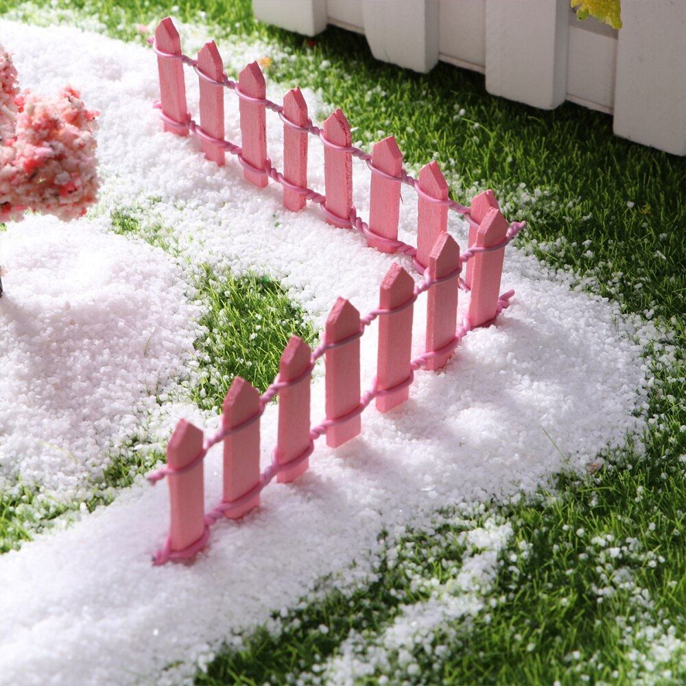 10Pcs Mini Small Wood Fence DIY mini house Fairy Garden Micro Plant Pot Decor Bonsai Terrarium Ornament )