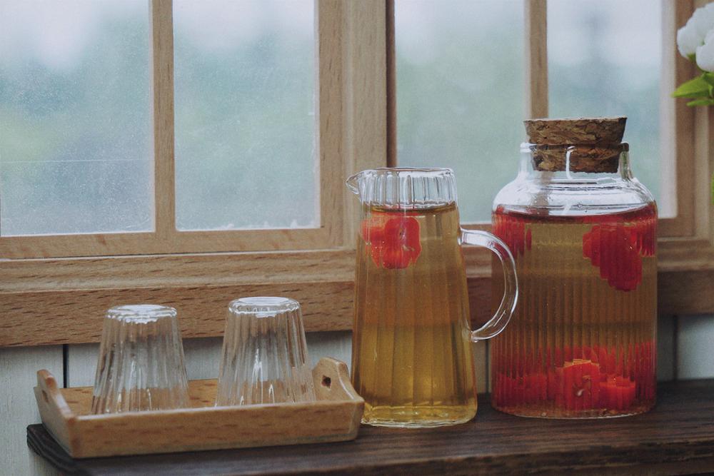 1:6 casa di bambola mini modello mobili accessori vaso di Vetro, tazza di vetro