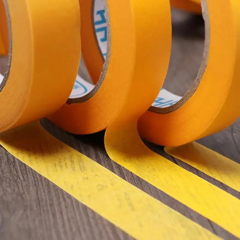 Cinta adhesiva amarilla de 18M/20M/50M, pegatina adhesiva para coche, papel de pintura DlY, decoración de pintor, artesanía, accesorios artesanales de uso General
