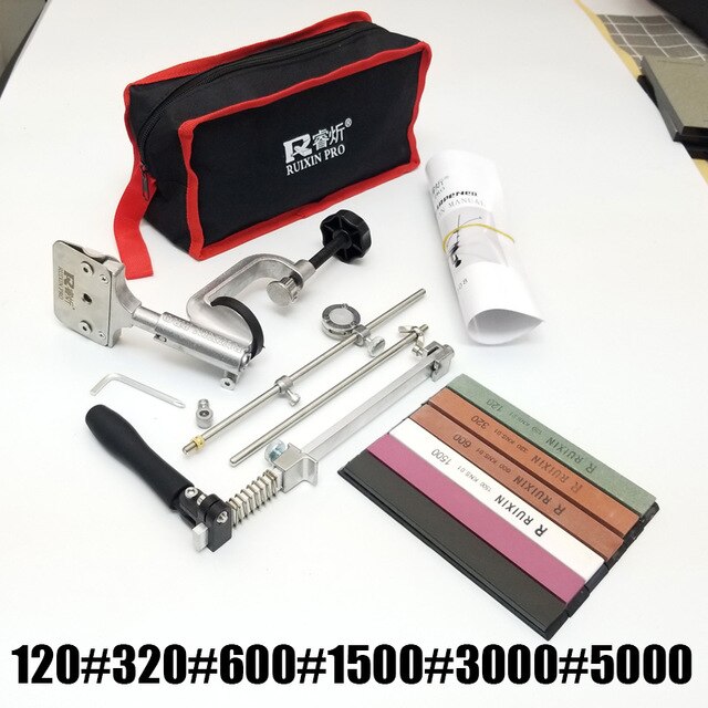 Iron Steel Kitchen Sharpener Kitchen Knife Sharpener Sharpening Tools Fix-angle With 4 Stones Whetstone: Package 4