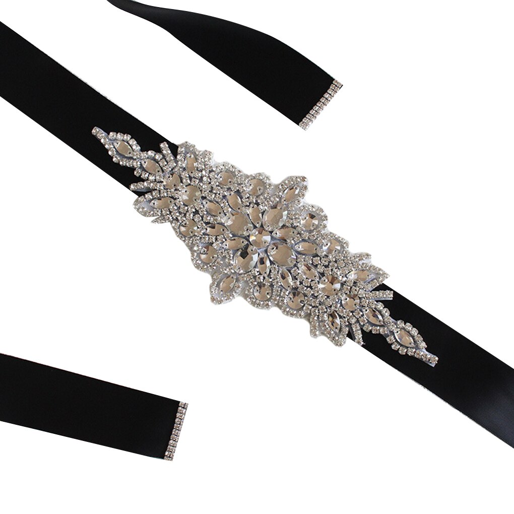 Ceinture femme cristal mariage ceintures Satin strass robe de mariée ceinture accessoires de mariage ruban de mariée ceinture ceinture: NO.1
