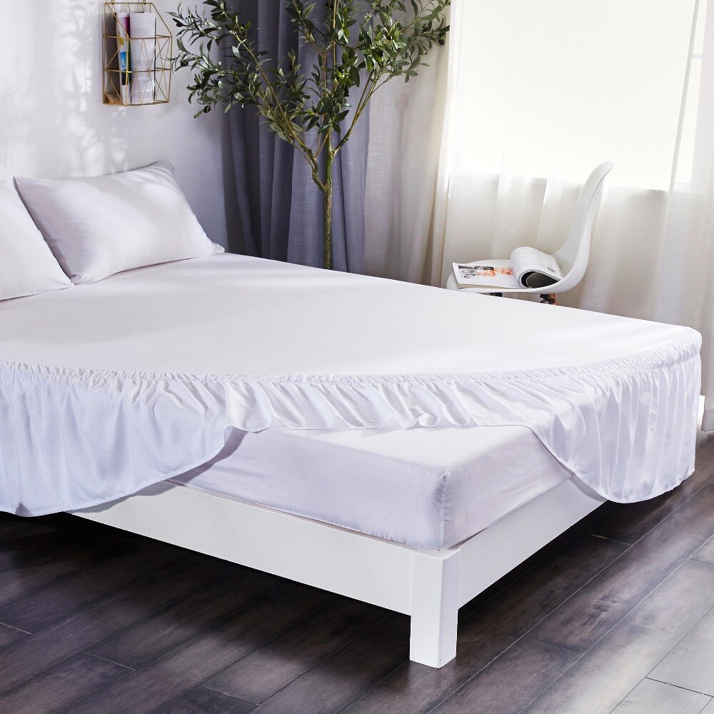 Sengeskørt hotel queen size sengetæpper uden seng overflade king queen size elastikbånd nederdele 40cm højde sengetæppe