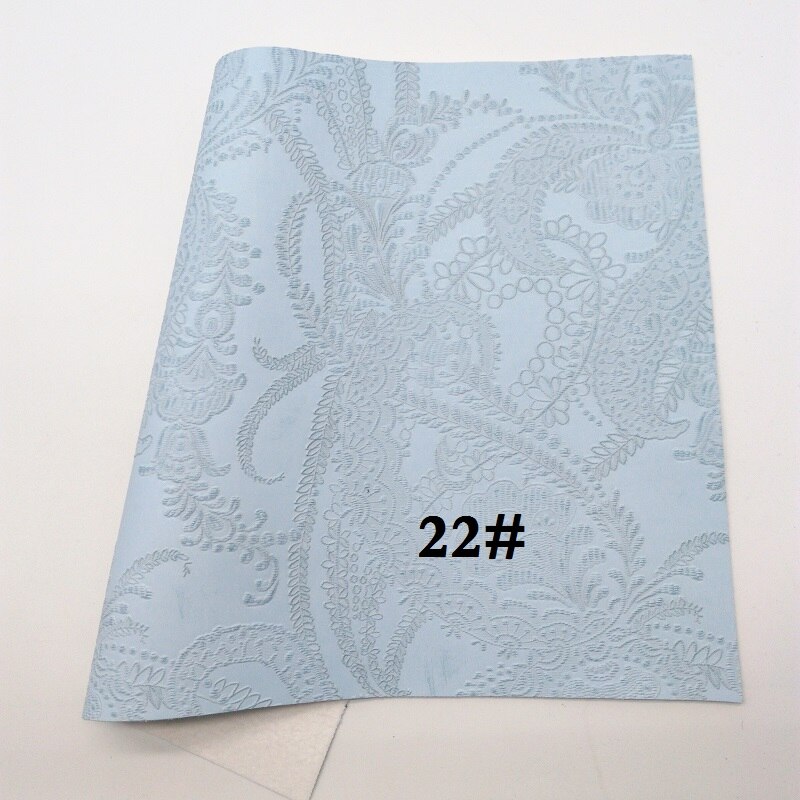 Canapé en similicuir vinyle de taille A4 | Glitterwishcome 21x29cm pour nœuds, tissu à fleurs en relief, feuilles de cuir pour nœuds, GM524A: 22