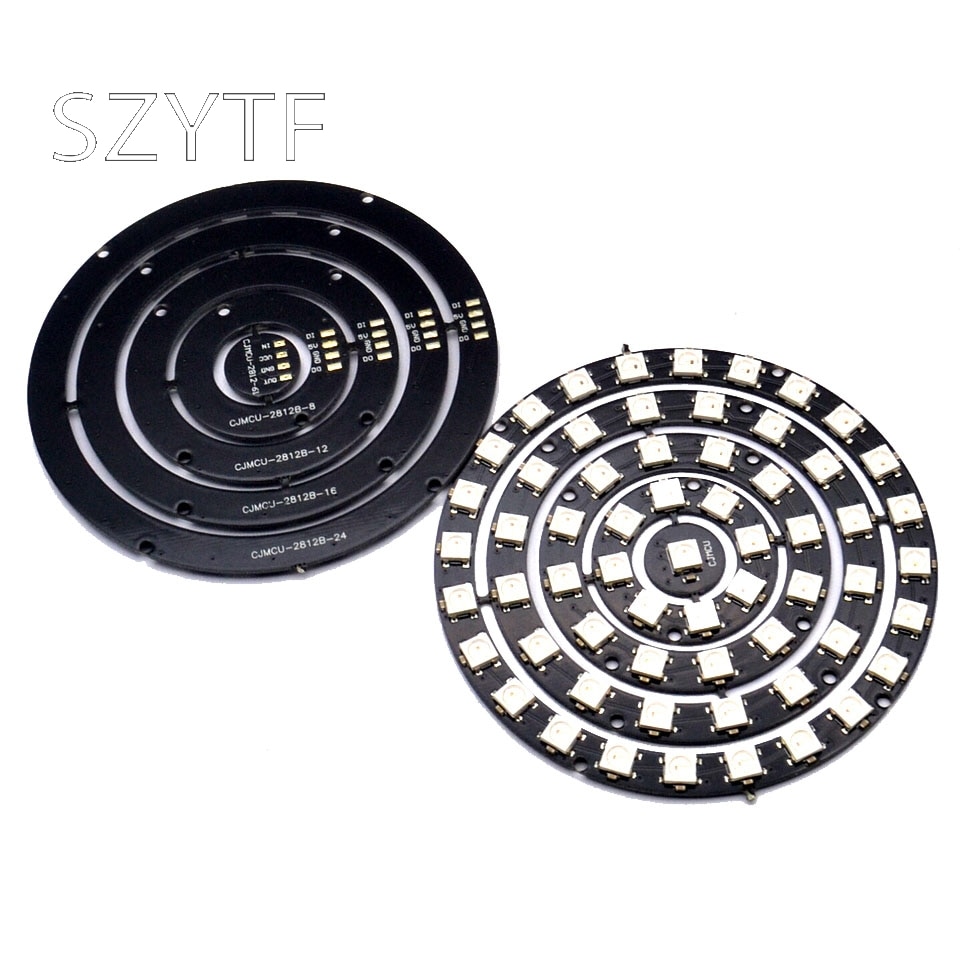 61 Bits 61X WS2812 5050 RGB LED Ring Lamp Light with Integrated Drivers FZ1583