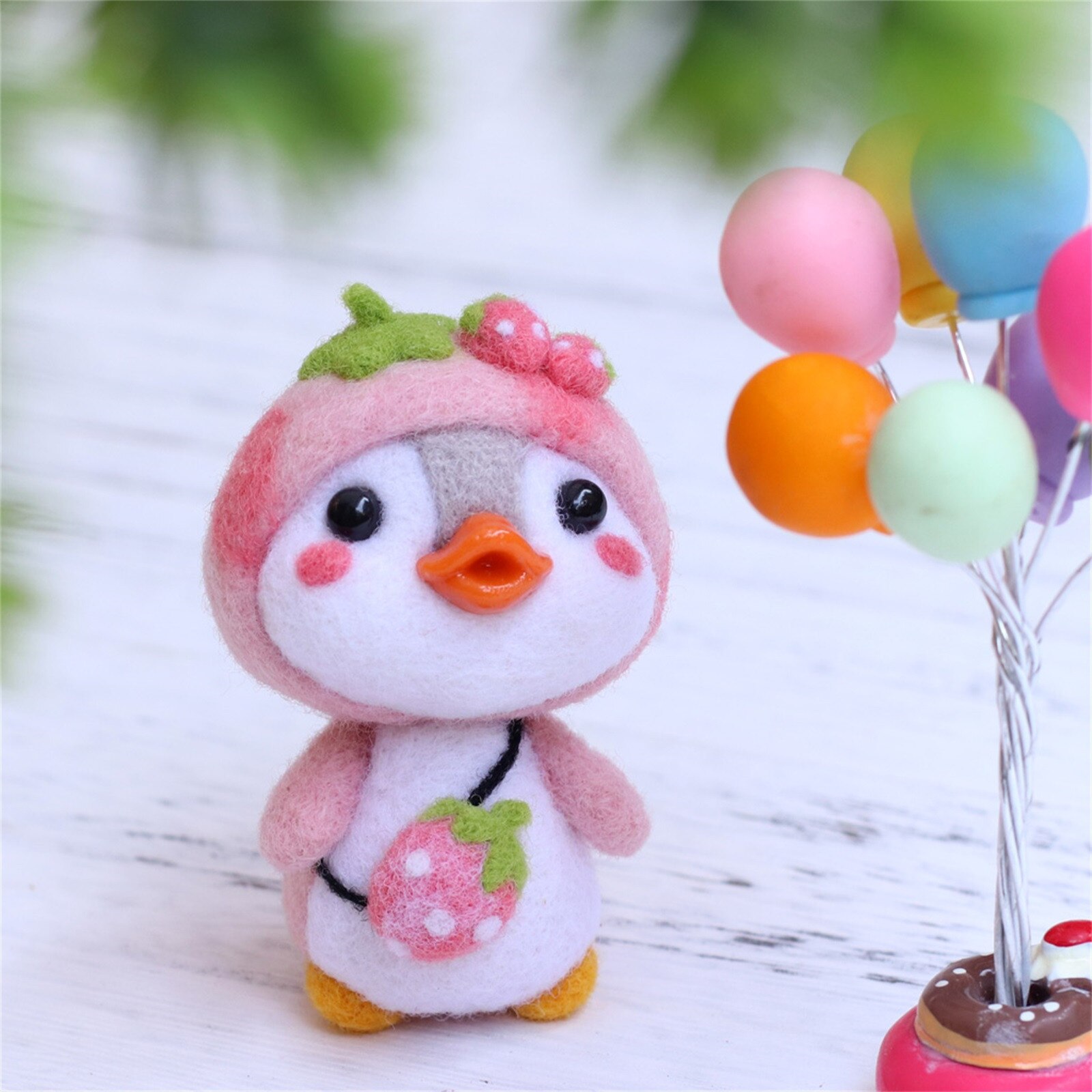 Leuke Pinguïn Patroon Handgemaakte Diy Poke Wol Vilt Materiaal Productie Pakket Kinderen Gevulde Pop Voor Kinderen Kinderen Pluchen Speelgoed: B
