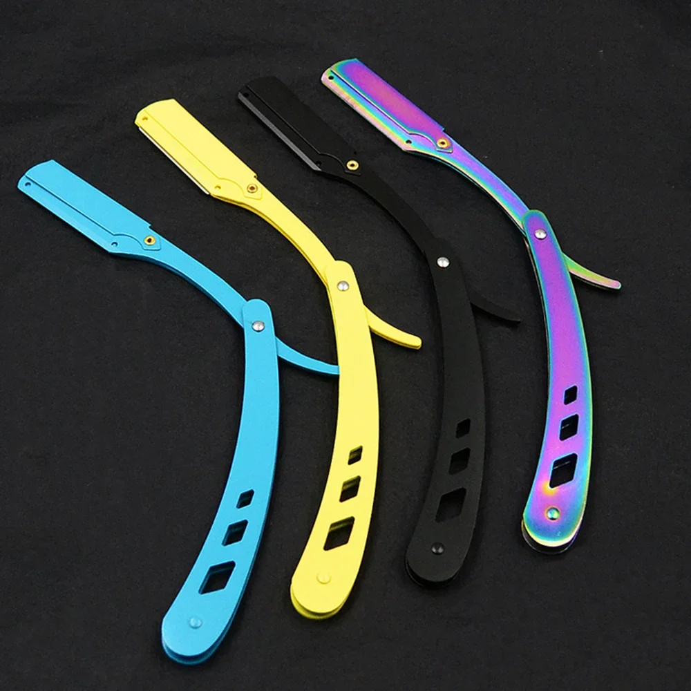 Barbershop Men's Shaver Straight Edge Barber Razor Knives Manual Beard Shaving And Care Replaceable Blades Shavette For Men