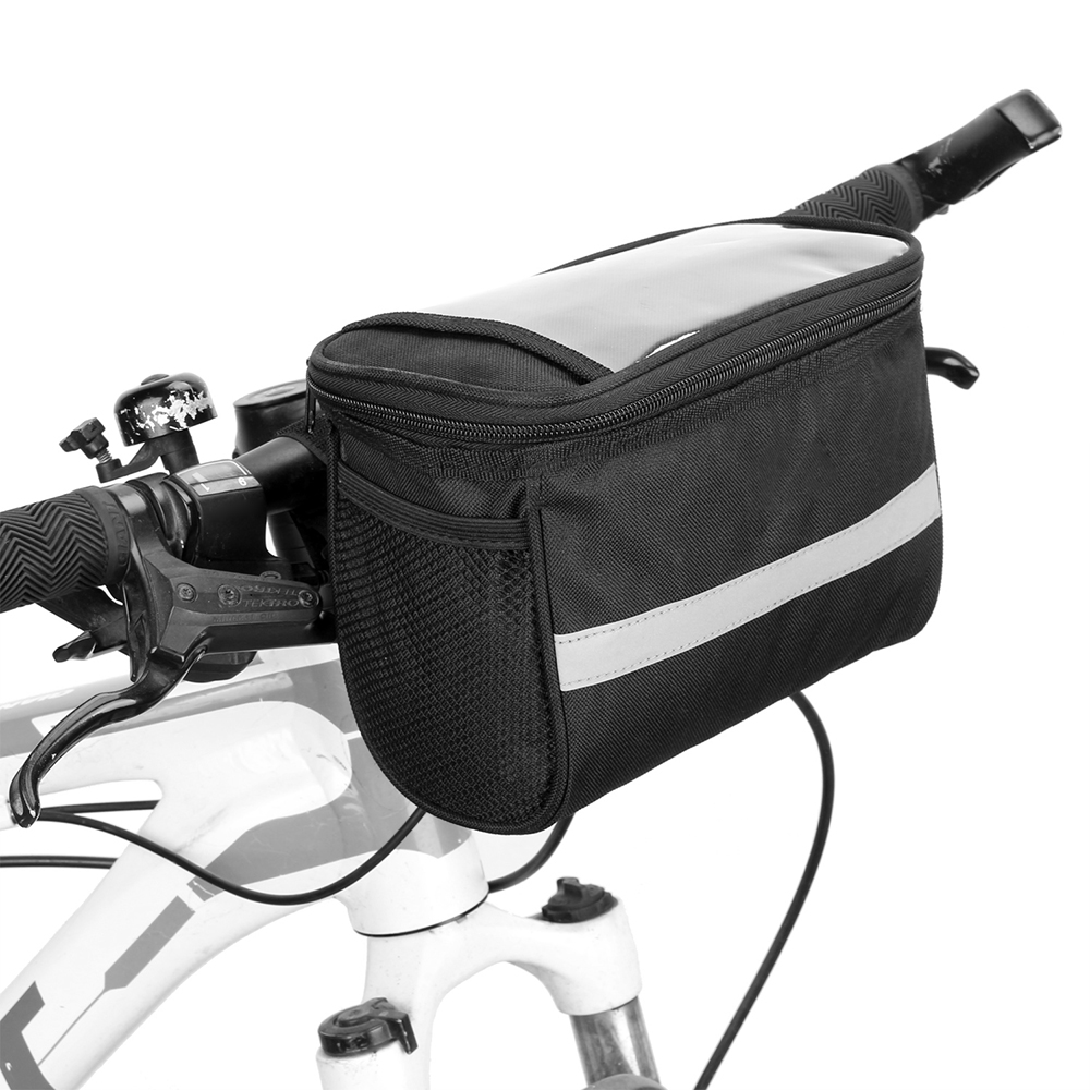 Borsa anteriore isolata per bicicletta da bicicletta borsa termica per borsa da manubrio per bici MTB borsa termica per borsa con striscia riflettente