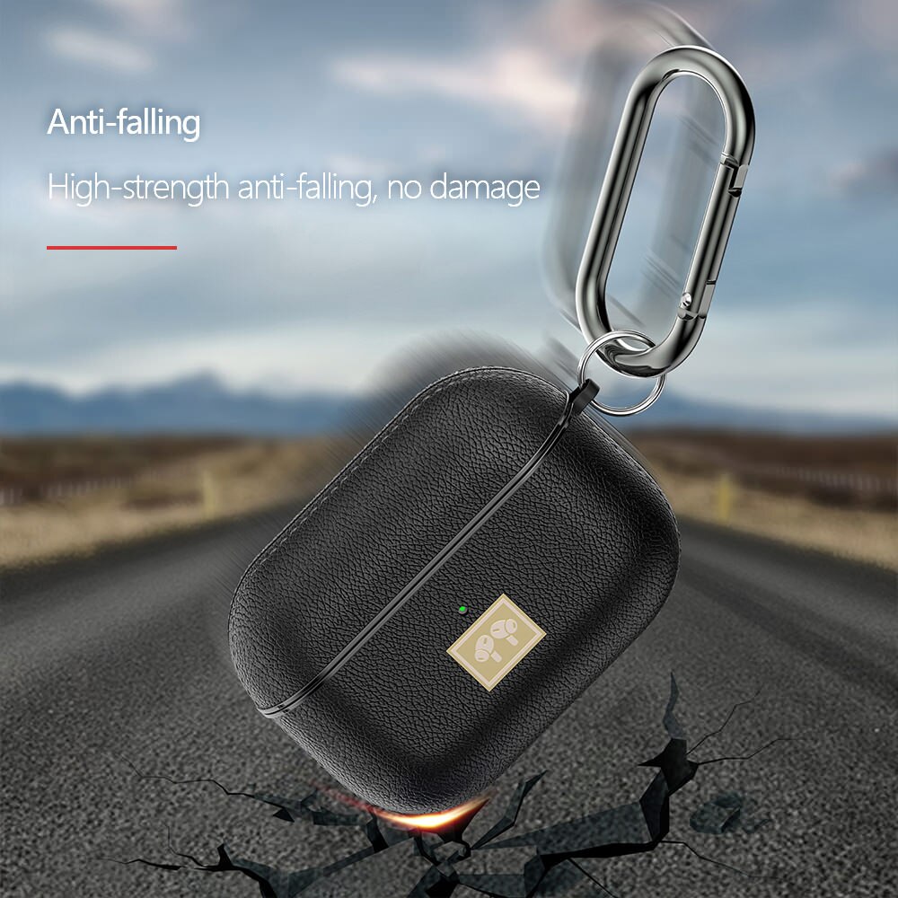 Premium lædertaske til apple airpods pro bluetooth trådløst høretelefoncover til airpods 1 2 funda cover ladeboksetui