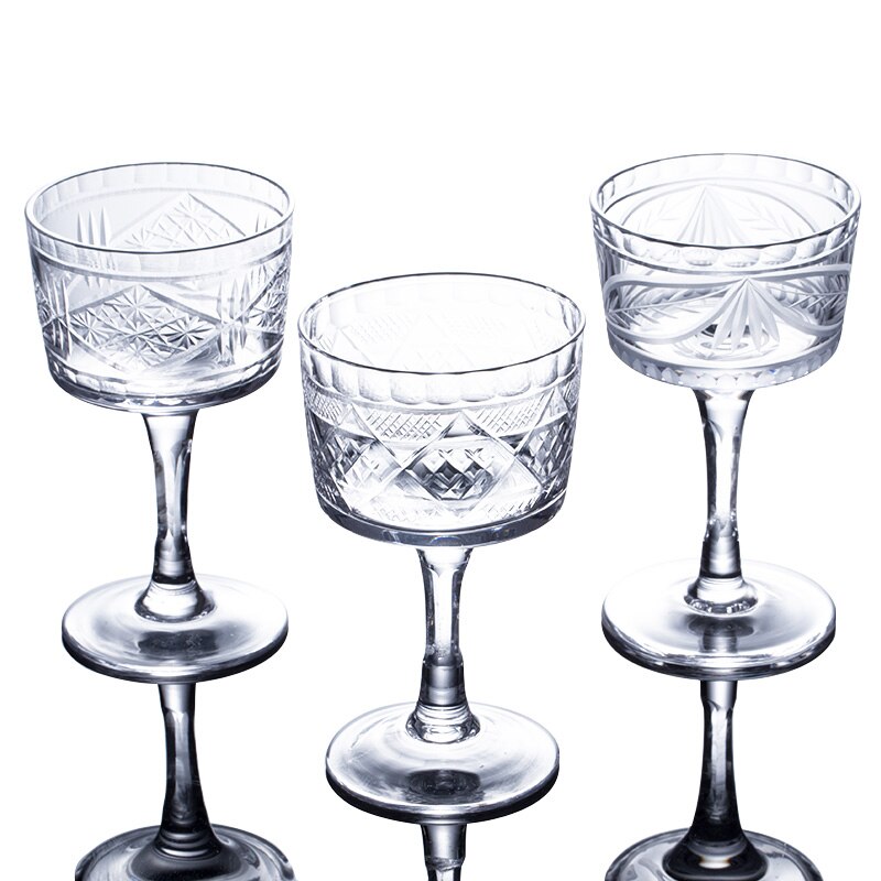 Europa krystallglass vinglass martini glass håndlaget krystall utskåret cocktail kopp dessert kopp beger vin kopp bar drinkware