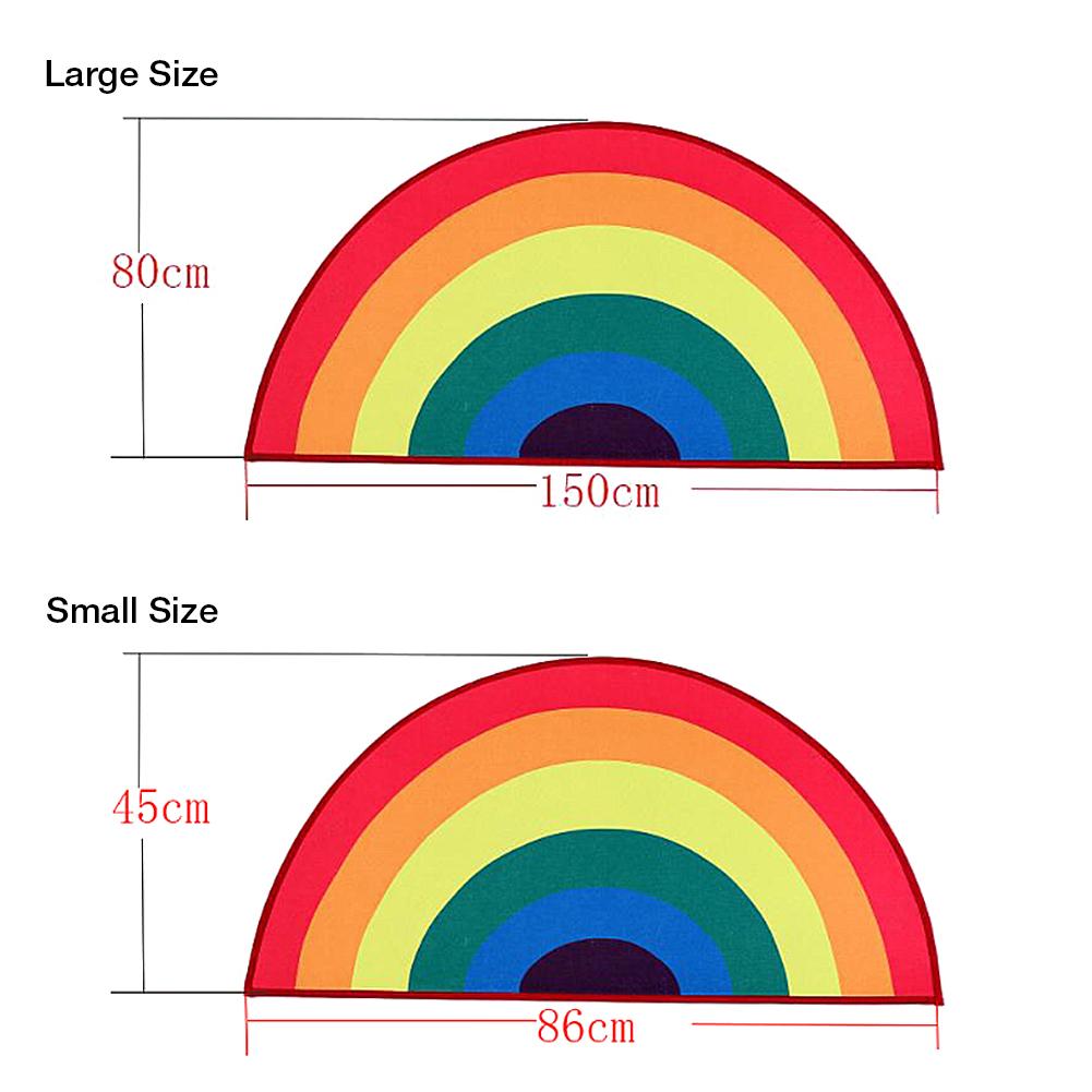 Children's Rainbow Mat Carpet Non-slip Soft and Beautiful Floor Door Mat Cushion Decorative Photography Props