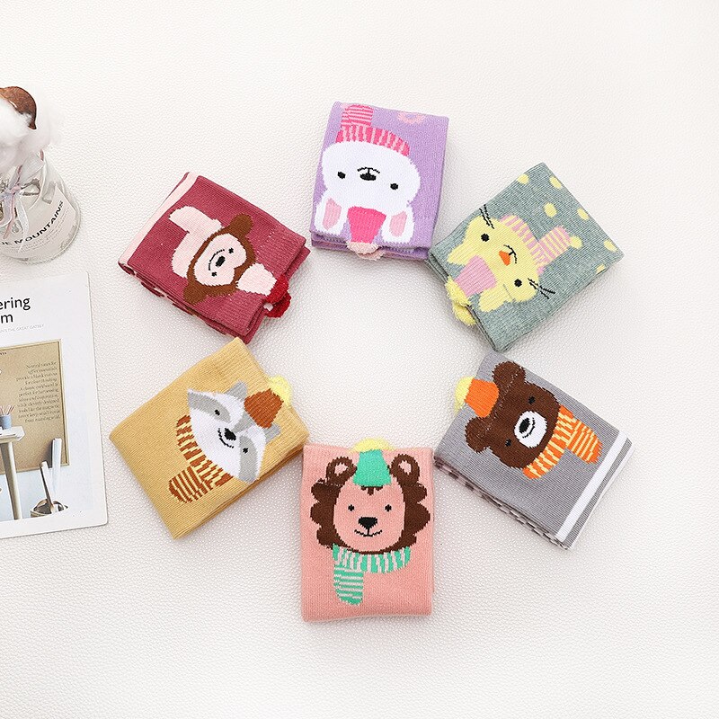 Cartoon Kousen Meisje Knie Highs Mid-Kalf Lengte Panty Dieren Kniekousen Voor Kinderen Herfst Meisje accessoires