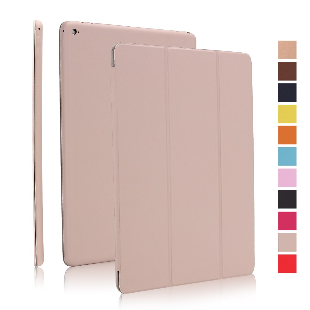 For ipad Pro 9.7 Case A1673 A1674 PU Leather Magnetic Smart Cover for ipad Pro 9.7 Case with Flip Stand: Beige