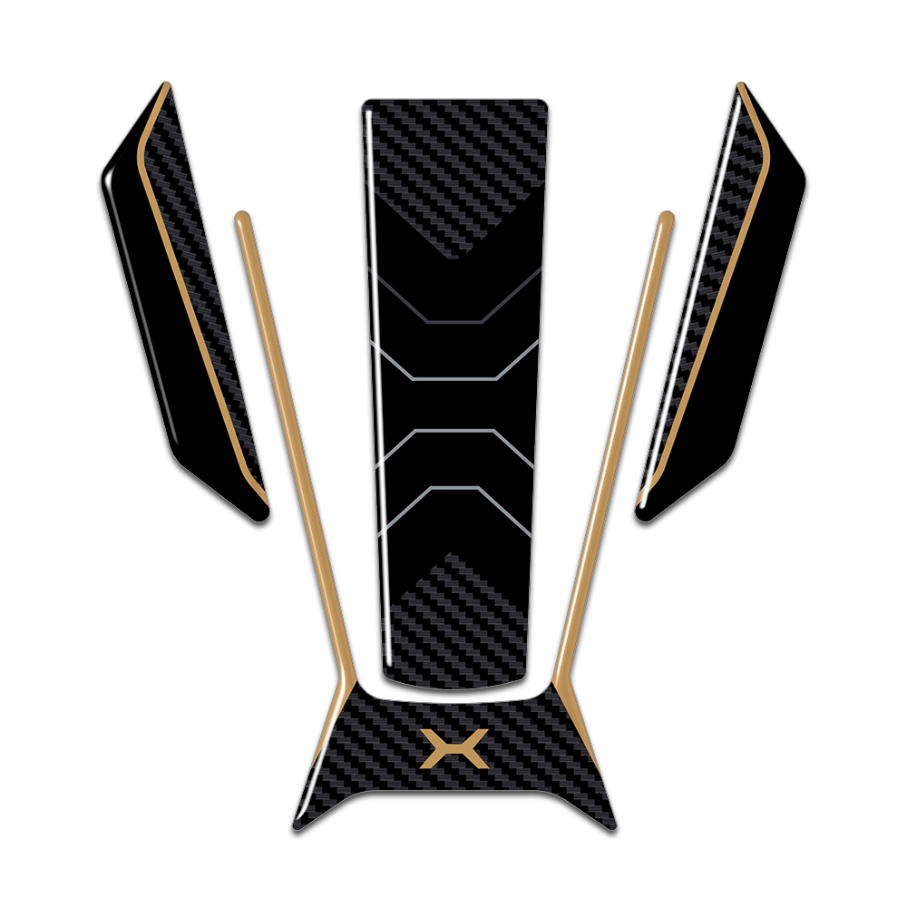 Kit adesivi moto Adesivo protezione pico anteriore in resina epossidica 3D per VOGE VALICO 900DSX DS900X DSX900 900dsx 2024: Grigio scuro