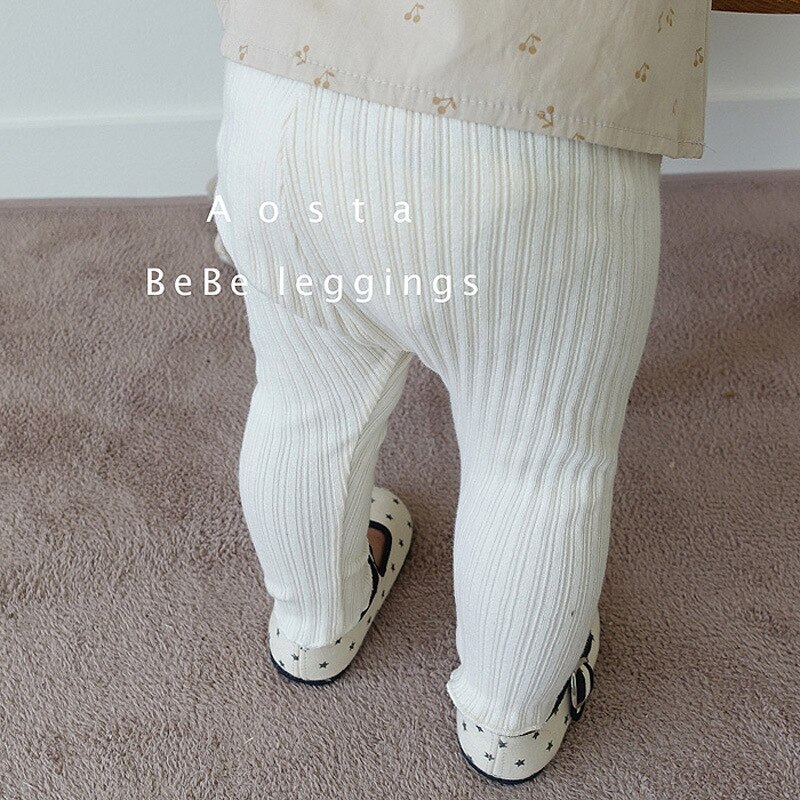 Calça legging infantil de algodão, confortável, para meninos e meninas, casual, pp, calça longa para crianças, outono 2021: white / 12M   80cm