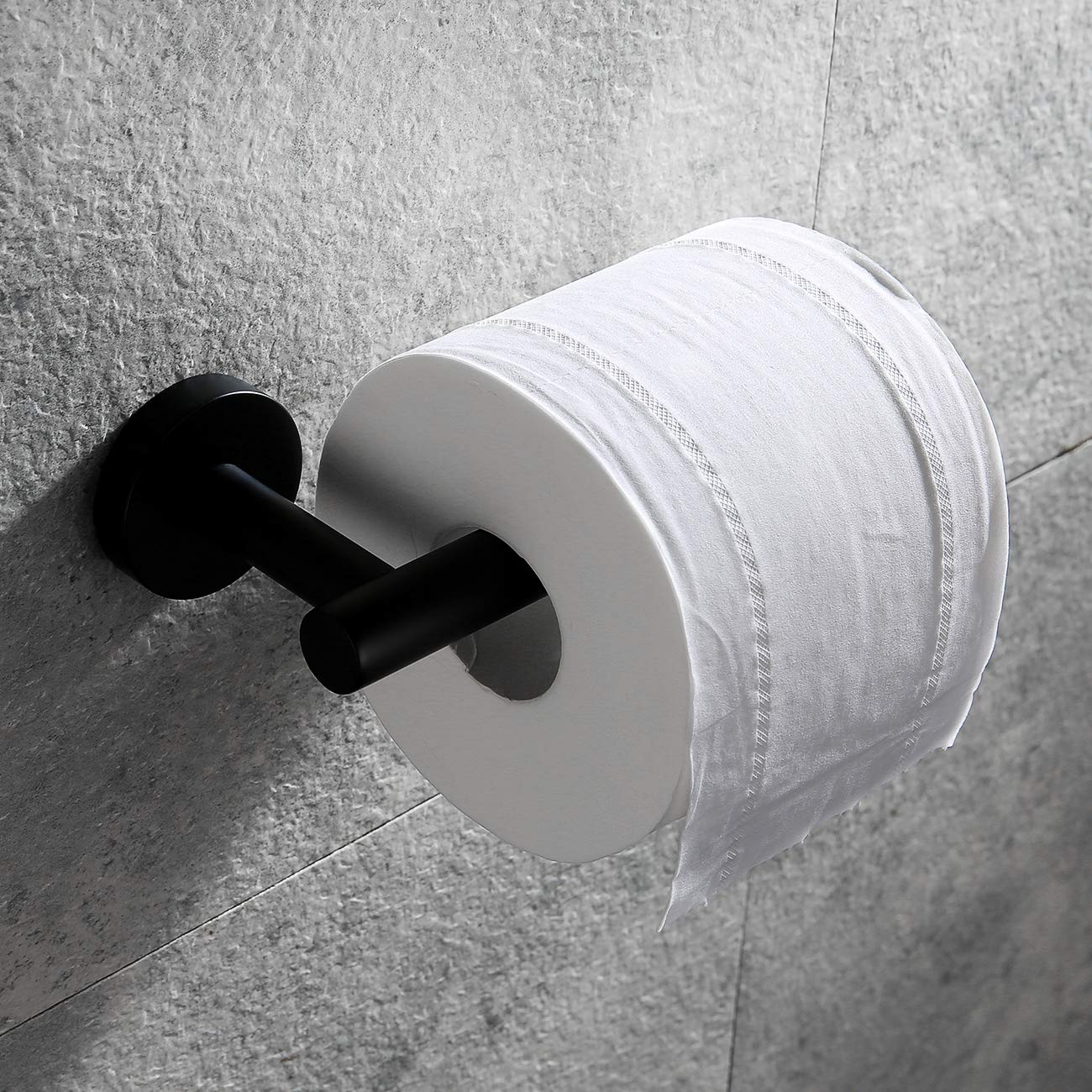 Black Toilet Paper Holder stainless Steel Wall Mount shelf paper towel for bathroom accessories D24