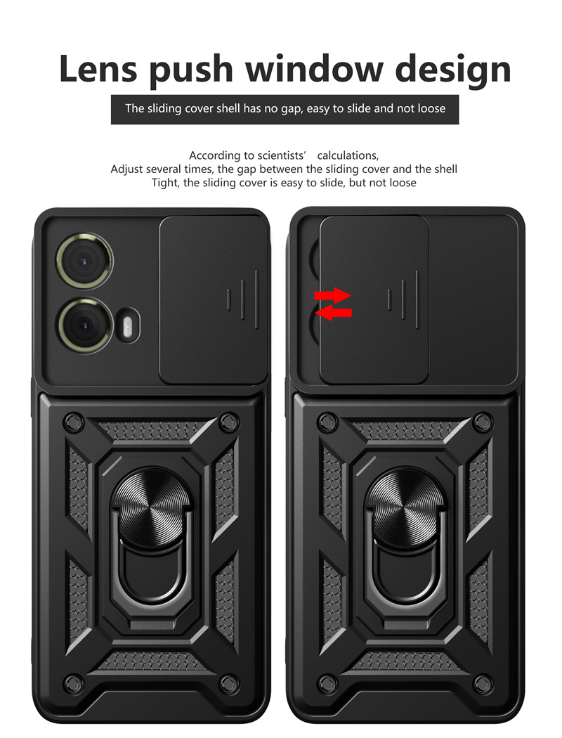 Shockproof Armor Case For Motorola Moto G05 G15 G35 G55 G75 G85 5G G 05 15 35 75 85 Cover Ring Magnetic Stand Holder Coque Funda