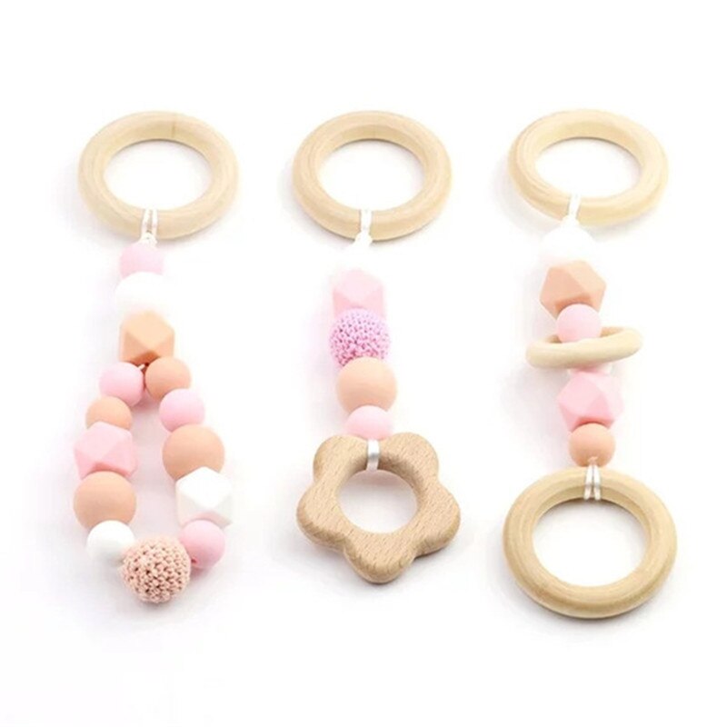Nordic Houten Baby Gym Accessoires & Play Gym Rammelaar Speelgoed Set Frame Nursery Decor Montessori Sensory Speelgoed Babyrammelaars Beste: Type 3