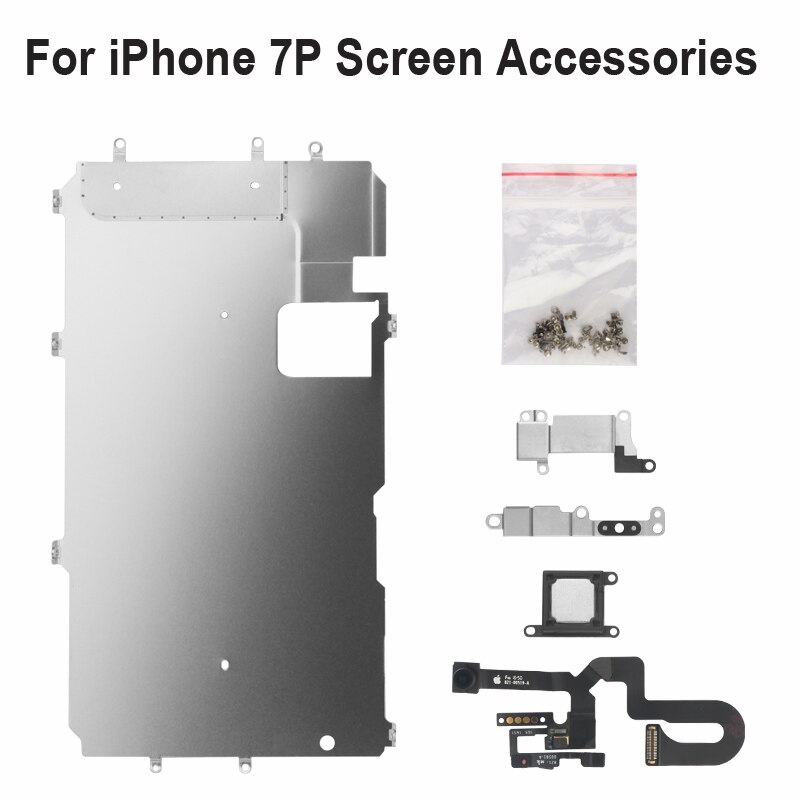 OEM Full Set of LCD Screen Parts Front Camera Home Button Key Flexible Cable Full Screws for iPhone 8