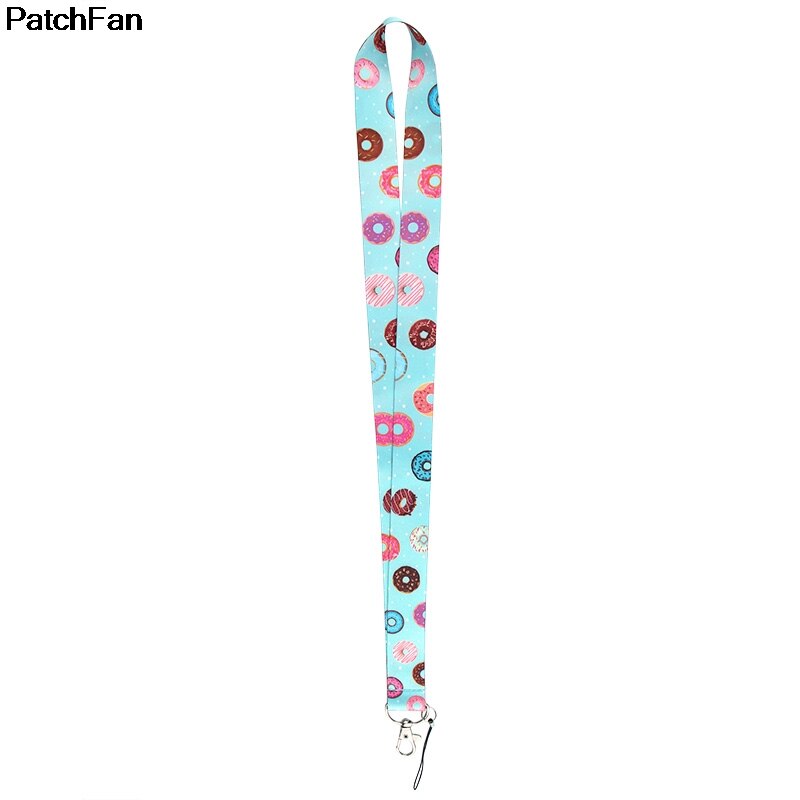 A2431 Patchfan Dessert Donut Tag Strap Hals Lanyards Voor Veiligheid Breakaway Voor Mobiele Telefoon Usb Id Badge Houder Key