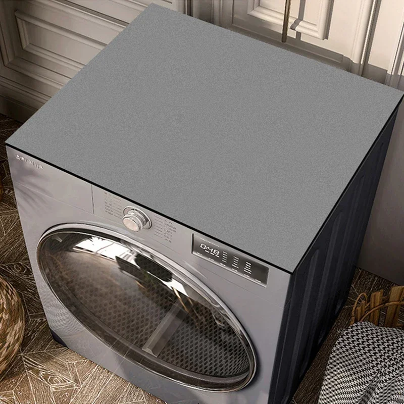 Stofdichte rubberen mat Wasmachine Cover Mat Keuken Afvoer Pad Oven Stof Pad Magnetron Top Mat Keuken Badkamer Vloermat: 1 m2 / WHITE