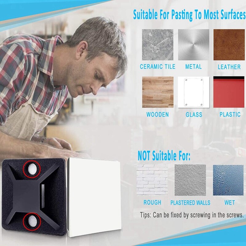 -120 Pcs Adhesive Base For Cable Ties, Self-Adhesive Base, Mounting Base For Cable Tie