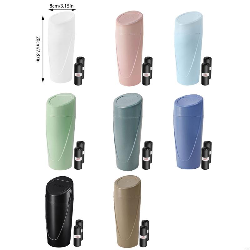Contenedor basura para vehículos P88C con tapa a presión, bote capacidad media, bote basura para automóvil,