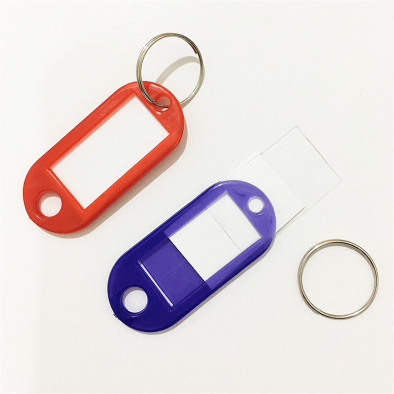 Colour Plastic key card Holder Keychain & Organizer Luggage ID Label Key rings Name Cards