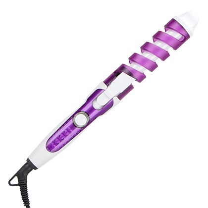 rizador de cabello magia tenacillas en espiral calefacción rápida varita rizadora pelo eléctrico Styler Pro Estilo herramienta: Purple
