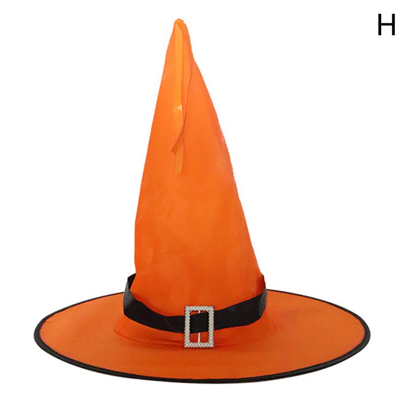 1pcs Halloween Witch Hat Glowing Witches Hat Hanging Halloween Home Party Decor Suspension Tree Glowing Hat Cosplay Costume: H no LED Light