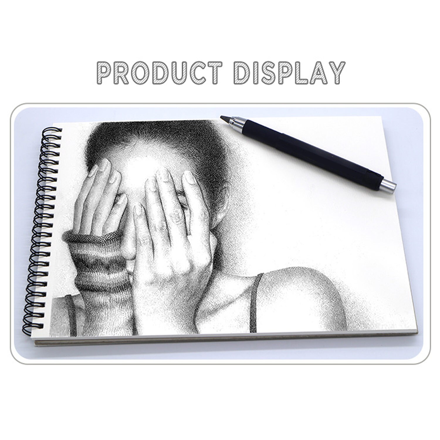 1pcs 5.6mm Automatic Pencil Set Sketch Pencils with 6pcs 4B Graphite Pencil Lead for Drawing Sketching Crafting Art Supplies