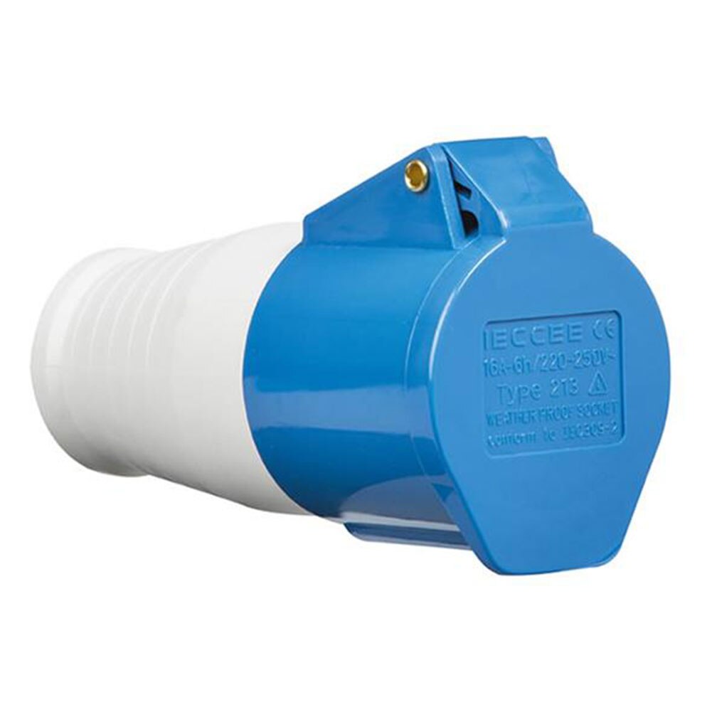 Blue 240V 16 AMP 3 PIN Indudtrial Site Plug & Sockets IP44 2P+E Male/Female: 2
