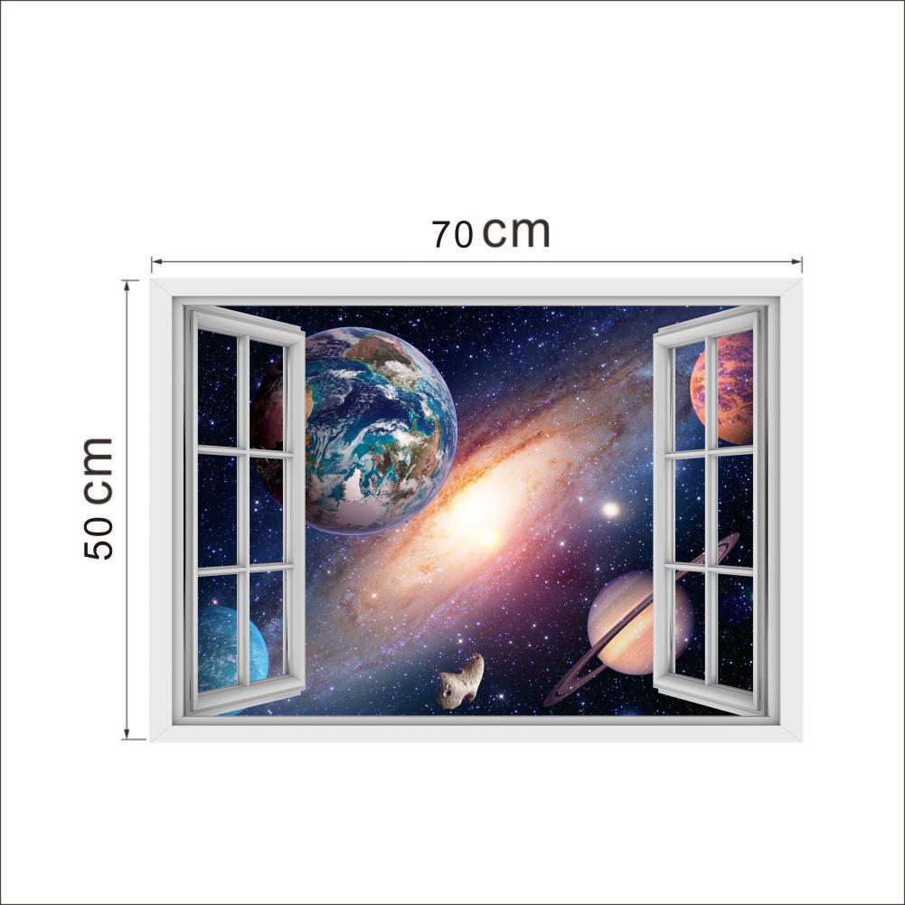 3D Outer Space Planets Wall Stickers Cosmic Wall Decals Kids Room Baby Bedroom Ceiling Floor Space Galaxy Planets Wall Sticker: KS6623