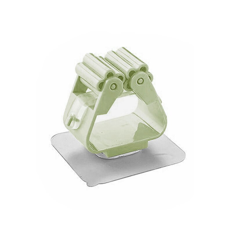 2/4 Stuks Multifunctionele Mop Organizer Houder Sterke Zelfklevende Haken Keuken Badkamer Gereedschap Hanger Magazijnstelling thuis Accessorie: Green / 2PC