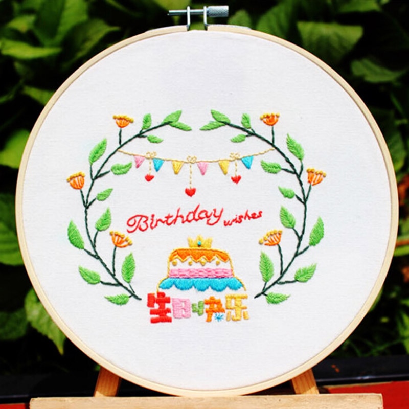 Diy band blommor broderi uppsättning med ram för europa nybörjare handarbete kit korsstygn serie konst hantverk sömnad dekor