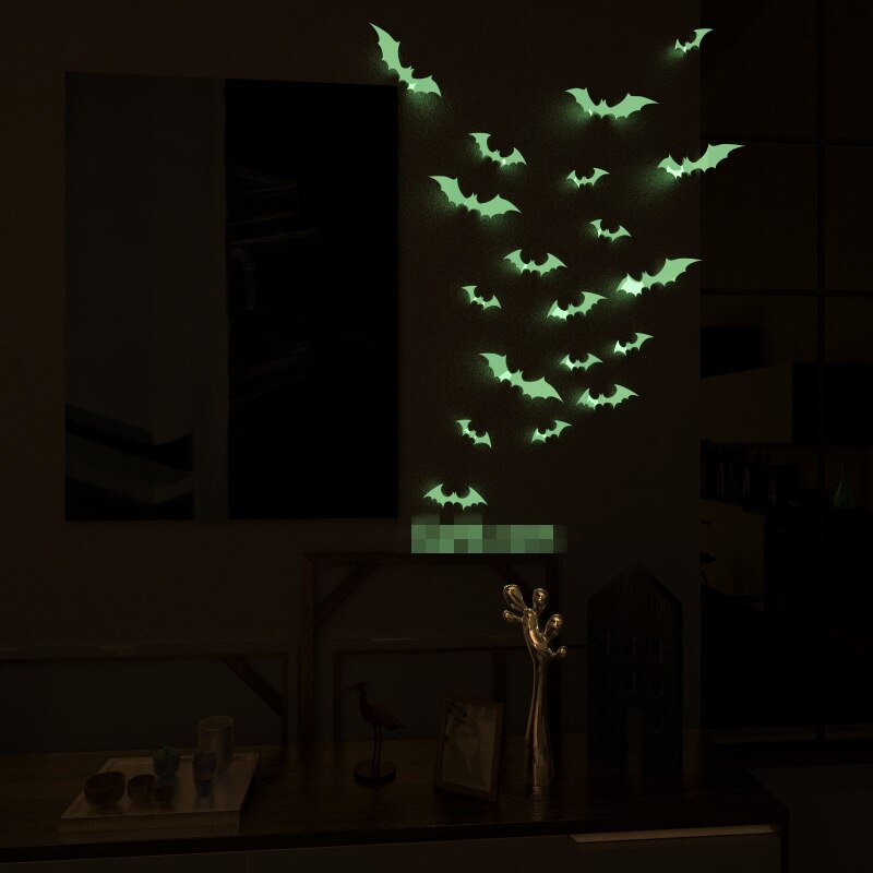 60 Stück LED Fledermaus Halloween Deko Set Outdoor Produktbild-Vorschau 13