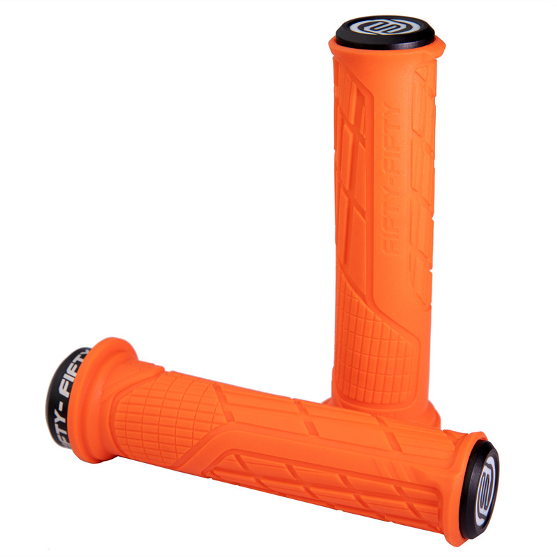 FIFTY-FIFTY MTB Bicycle Grips Custom Rubber Compound Single lock Handlebar Grips Shock-absorbing Soft Bike Grips