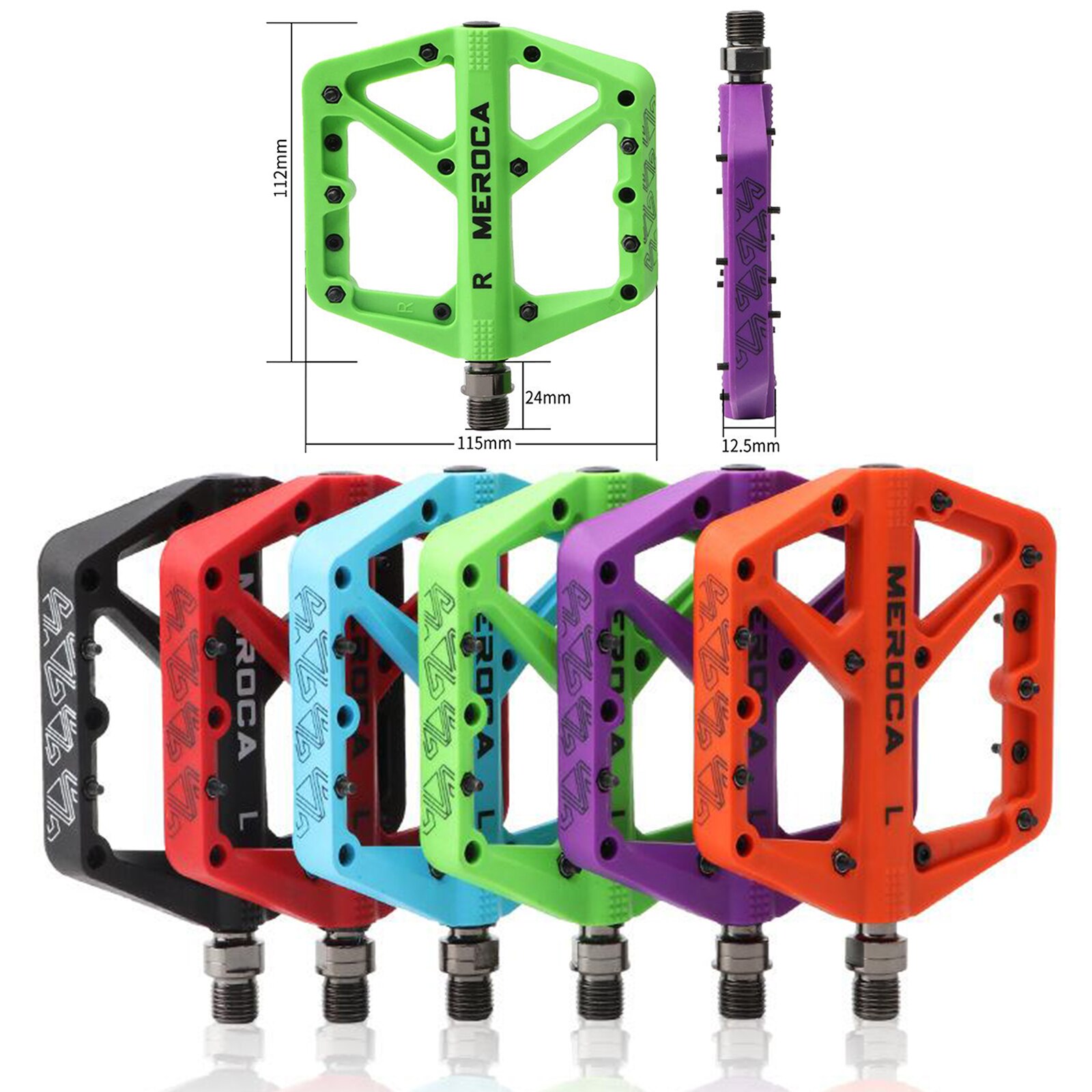 Bicycle Mountain Bike Pedals BMX Sealed Bearing 9/16'' Wide Platform Mongoose Part Platform Cleats Mini Peddles Stamp