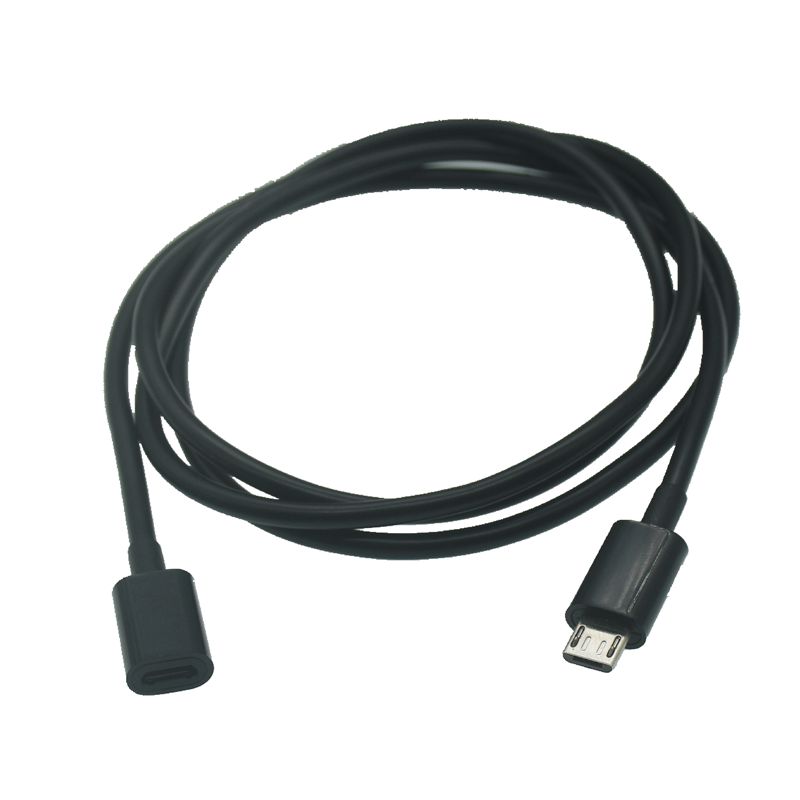 Micro Usb Male Naar Vrouwelijke Usb 2.0 Korte Kabel Converter Uitbreiding Adapter 10Cm 25Cm 50Cm 100Cm 150Cm 200Cm Kabel: zwart / 0,2M