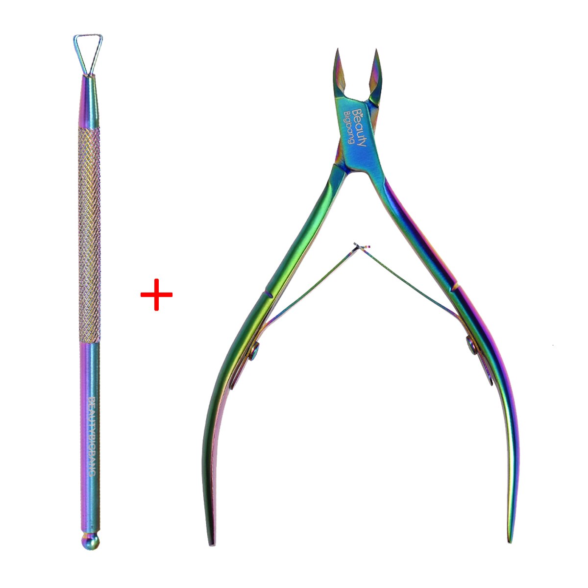 Beautybigbang Stainless Steel Manicure Nail Kit Set 3 PCS Cuticle Pusher Remover Scissors Manicura Tool Nail Art Set: 124