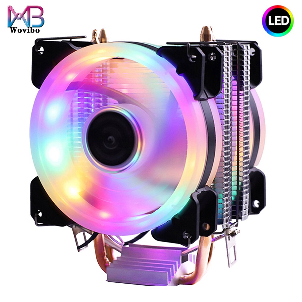 Ventilador de refrigeración eficiente para CPU, radiador silencioso de 3 pines para Intel LGA 1150, 1151, 1155, 1156, 775, AMD AM3, AM4