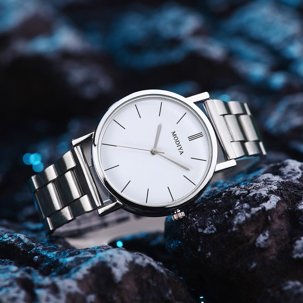 Montre à quartz pour hommes, à la , décontracté, business, ceinture, apparence exquise, simple, offre spéciale, 2022: Strip Nail-White