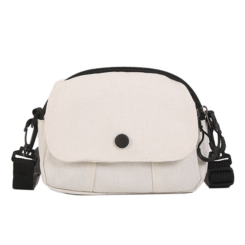 Femmes sacs de messager toile petit épaule sacs à main sacoche décontracté croix corps sacs femme pochette sac à main bolso A20: WHITE