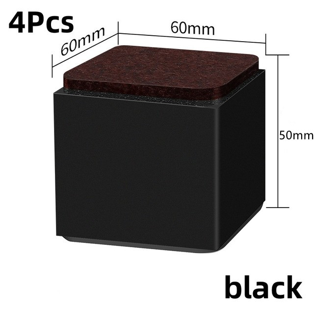 4 Stuks Koolstofstaal Zware Meubels Verhogen Voetpad Bed Sofa Stoel Voeten Voeten Voeten Slijtvaste Anti Slip Mat Carbon Staal Riser: Groene Rronze