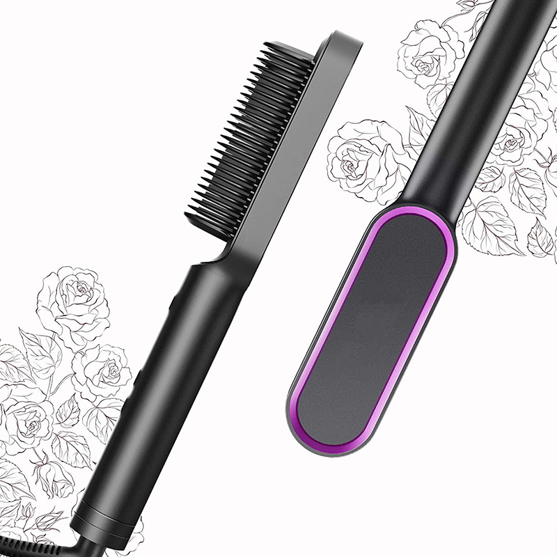 Cepillo alisador de pelo eléctrico, cerámica de calentamiento rápido, peine para el hogar, herramientas para el cabello de